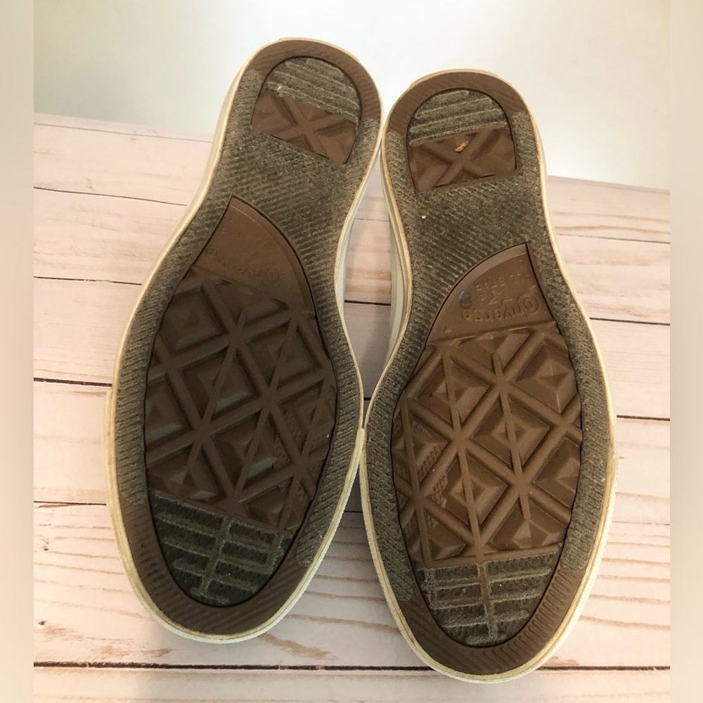 CONVERSE Chuck Taylor All Star Silver Glitter Holographic Sneakers 6 EUC - Picture 10 of 10